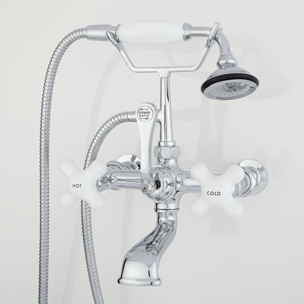 Signature Hardware Telephone Style Wall Mounted Tub Faucet with ...